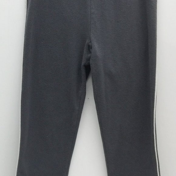 Marika Womans Capri Pants Gray White Leg Stripe Cool Max Cotton Stretch USA L - Picture 3 of 10